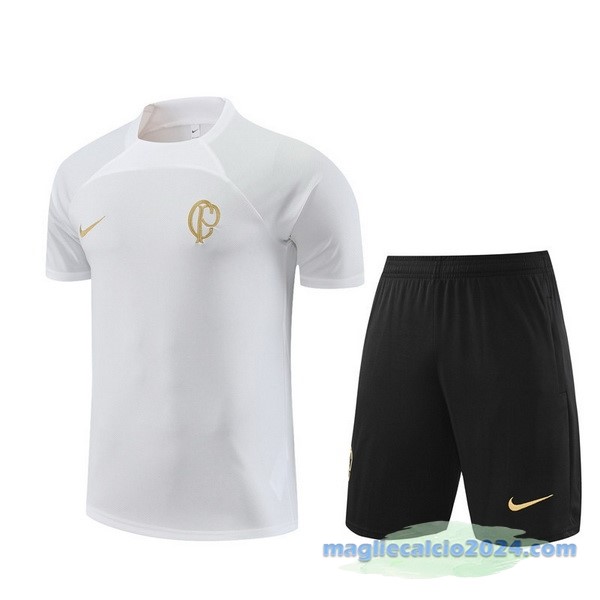 Formazione Set Completo Corinthians Paulista 2023 2024 Bianco I Nero Poco Prezzo