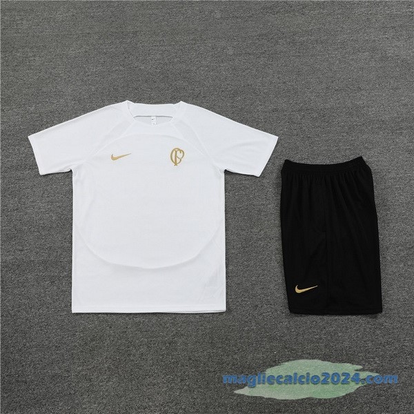 Formazione Set Completo Corinthians Paulista 2023 2024 Bianco I Nero Poco Prezzo