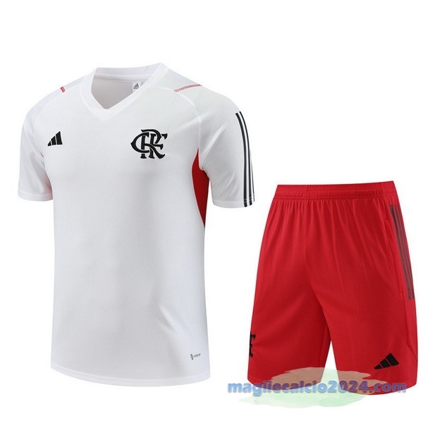 Formazione Set Completo Flamengo 2023 2024 Bianco Rosso Poco Prezzo