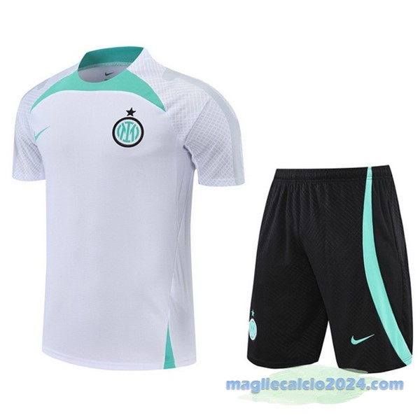 Formazione Set Completo Inter Milán 2022 2023 Bianco Verde Poco Prezzo