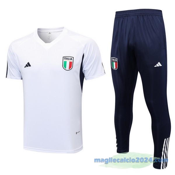 Formazione Set Completo Italia 2023 Bianco I Azul Navy Poco Prezzo