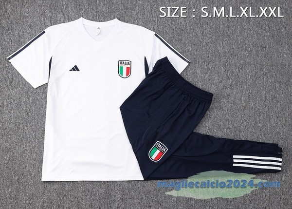 Formazione Set Completo Italia 2023 Bianco I Azul Navy Poco Prezzo