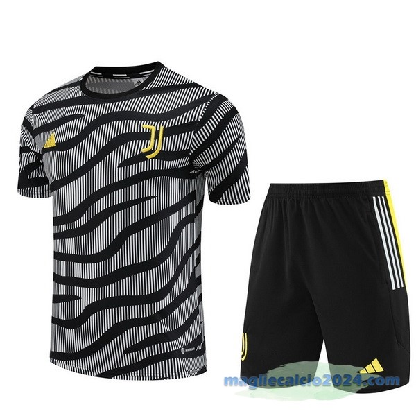 Formazione Set Completo Juventus 2023 2024 Grigio Nero Giallo Poco Prezzo