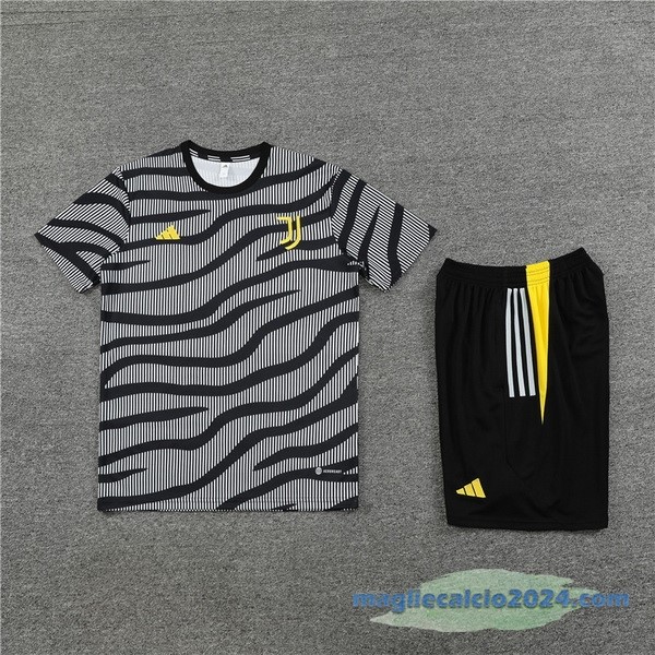 Formazione Set Completo Juventus 2023 2024 Grigio Nero Giallo Poco Prezzo