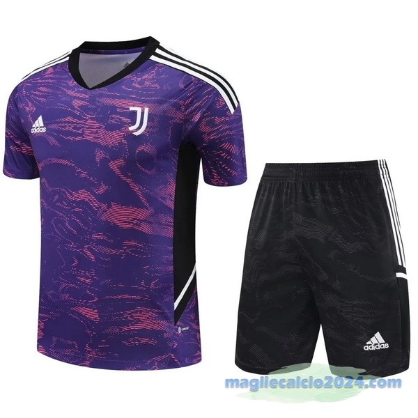 Formazione Set Completo Juventus 2023 2024 Purpureo Nero Poco Prezzo