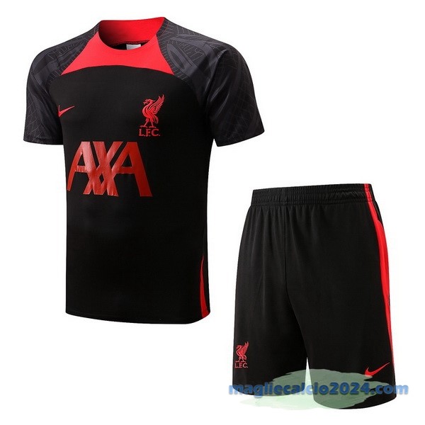 Formazione Set Completo Liverpool 2022 2023 Nero II Rosso Poco Prezzo