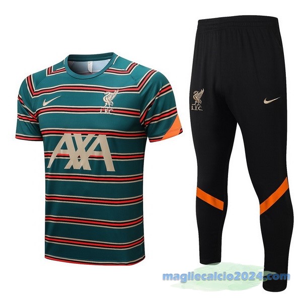 Formazione Set Completo Liverpool 2022 2023 Verde Arancione Nero Poco Prezzo