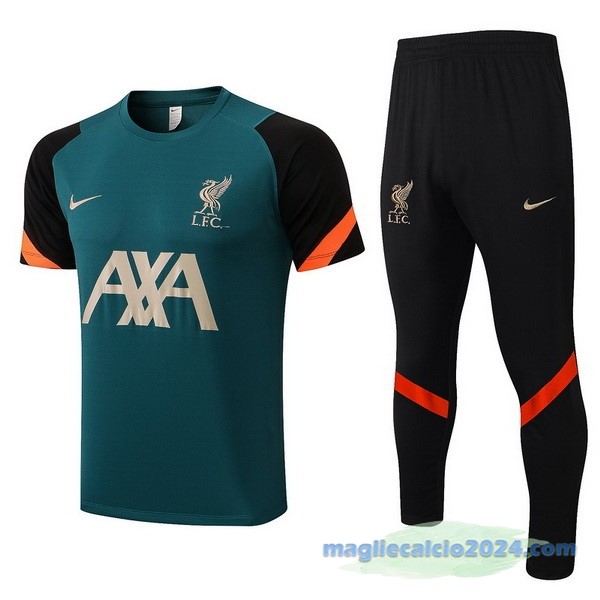 Formazione Set Completo Liverpool 2022 2023 Verde Nero Arancione Poco Prezzo