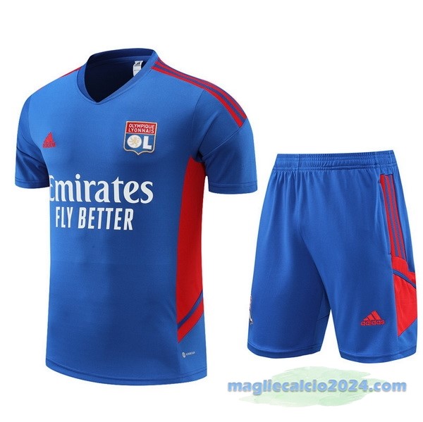 Formazione Set Completo Lyon 2022 2023 Azul Rosso Poco Prezzo