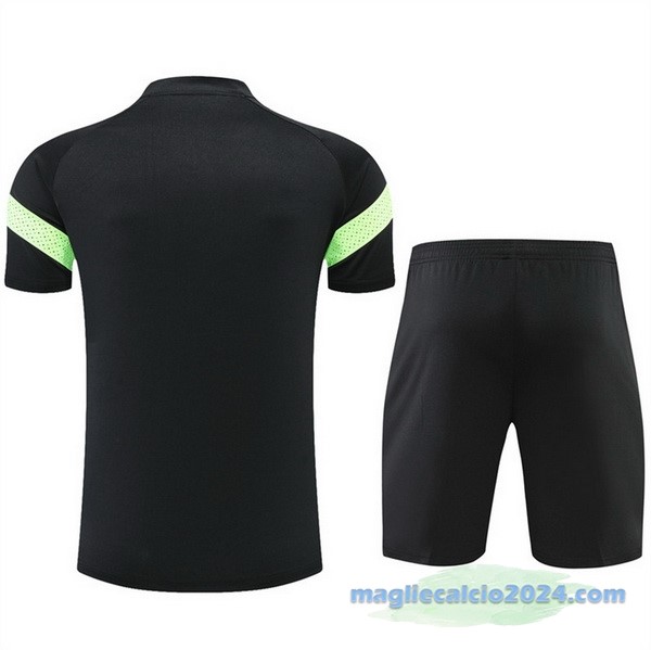 Formazione Set Completo Manchester City 2022 2023 Nero II Verde Poco Prezzo