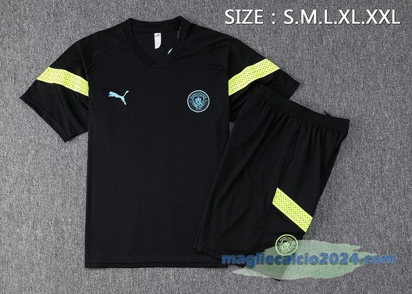 Formazione Set Completo Manchester City 2022 2023 Nero Verde Poco Prezzo