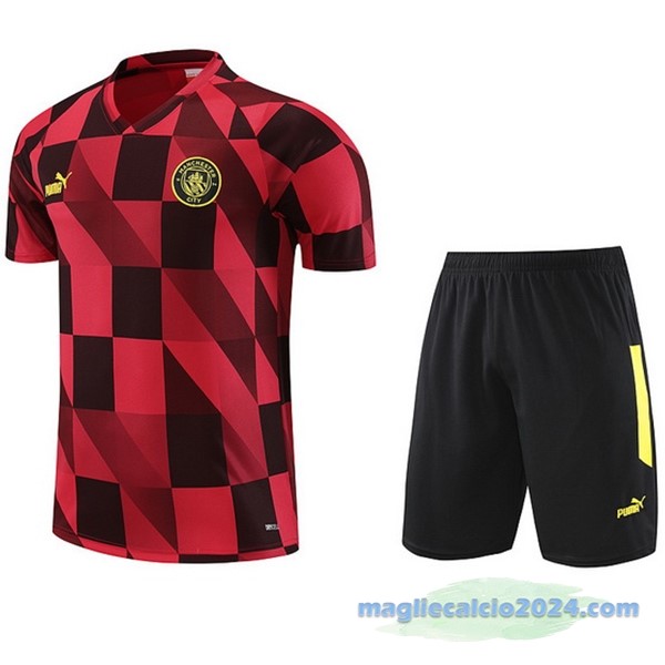 Formazione Set Completo Manchester City 2023 2024 Rosso Nero Poco Prezzo
