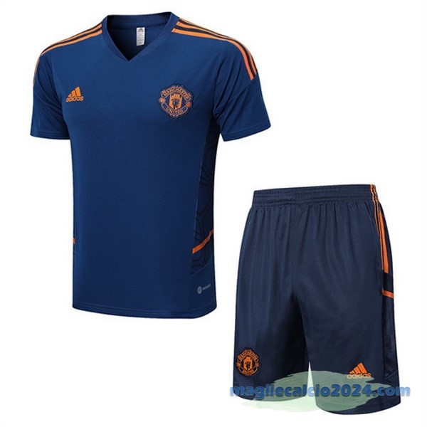 Formazione Set Completo Manchester United 2022 2023 Azul Arancione Poco Prezzo