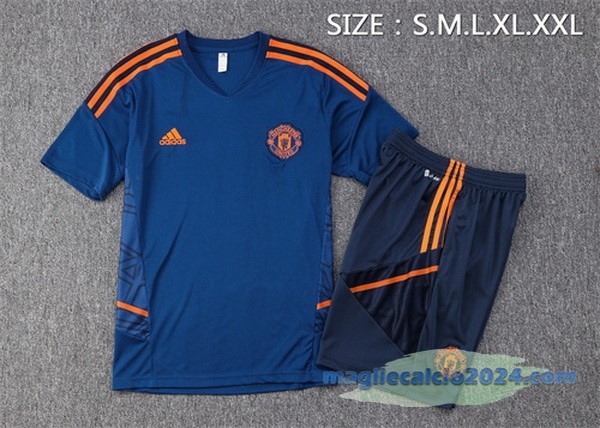 Formazione Set Completo Manchester United 2022 2023 Azul Arancione Poco Prezzo