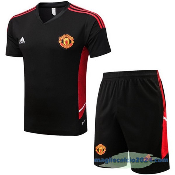 Formazione Set Completo Manchester United 2022 2023 Nero I Rosso Poco Prezzo