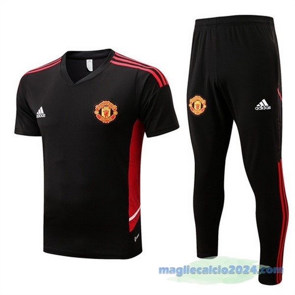 Formazione Set Completo Manchester United 2022 2023 Nero Rosso Poco Prezzo