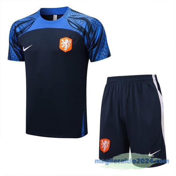 Formazione Set Completo Paesi Bassi 2022 Azul I Navy Poco Prezzo