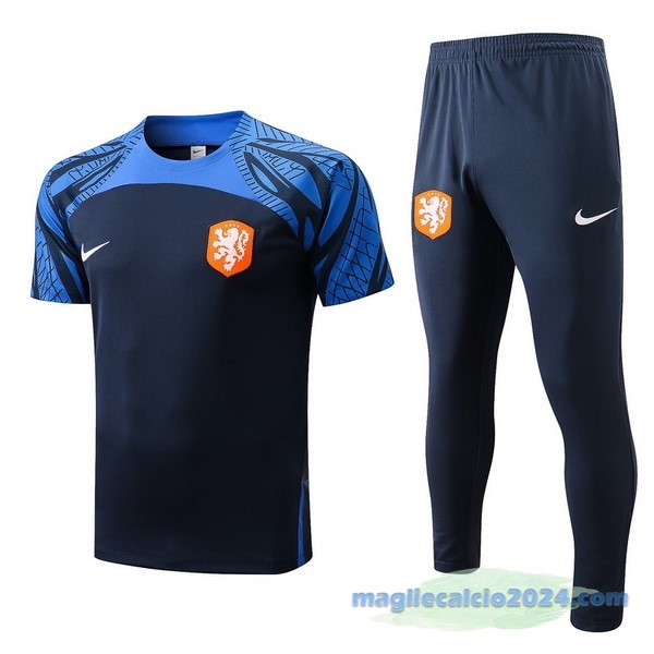Formazione Set Completo Paesi Bassi 2022 Azul Navy Poco Prezzo