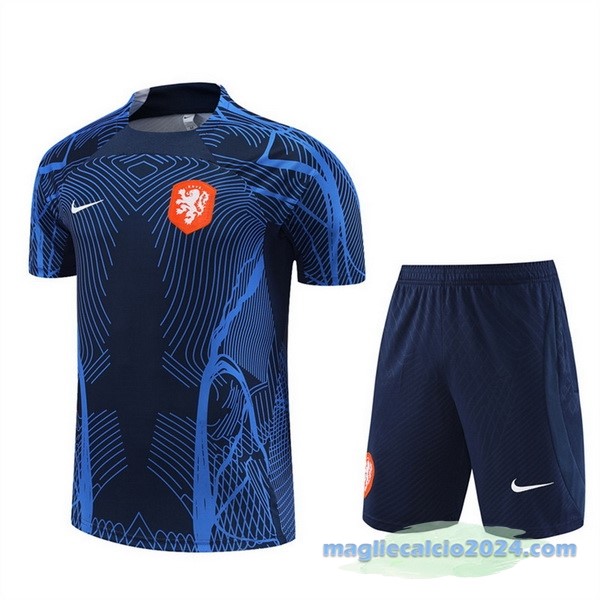 Formazione Set Completo Paesi Bassi 2023 Azul Navy Poco Prezzo