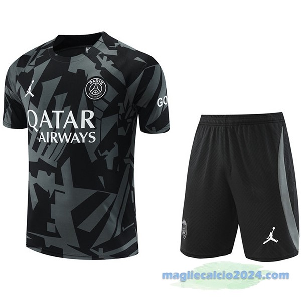 Formazione Set Completo Paris Saint Germain 2022 2023 Grigio II Nero Poco Prezzo