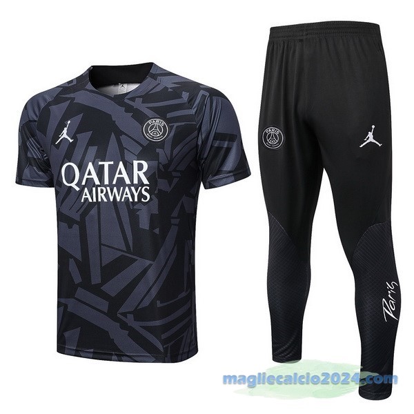 Formazione Set Completo Paris Saint Germain 2022 2023 Grigio Nero Poco Prezzo
