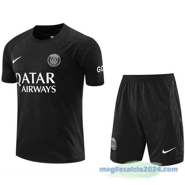 Formazione Set Completo Paris Saint Germain 2022 2023 Nero Poco Prezzo