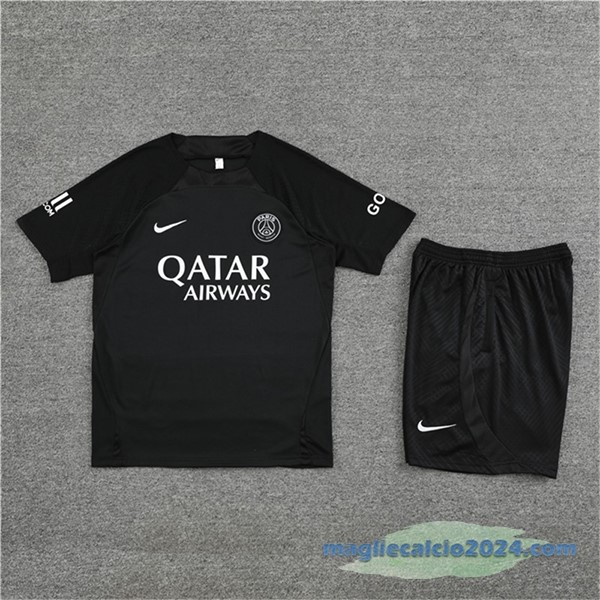Formazione Set Completo Paris Saint Germain 2022 2023 Nero Poco Prezzo