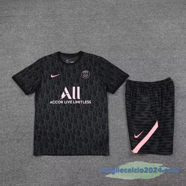 Formazione Set Completo Paris Saint Germain 2022 2023 Nero Rosa Poco Prezzo