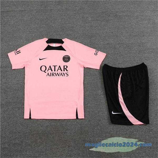 Formazione Set Completo Paris Saint Germain 2022 2023 Rosa Nero Poco Prezzo