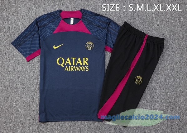 Formazione Set Completo Paris Saint Germain 2023 2024 Azul Navy Nero Poco Prezzo