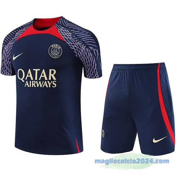 Formazione Set Completo Paris Saint Germain 2023 2024 Azul Navy Purpureo Poco Prezzo