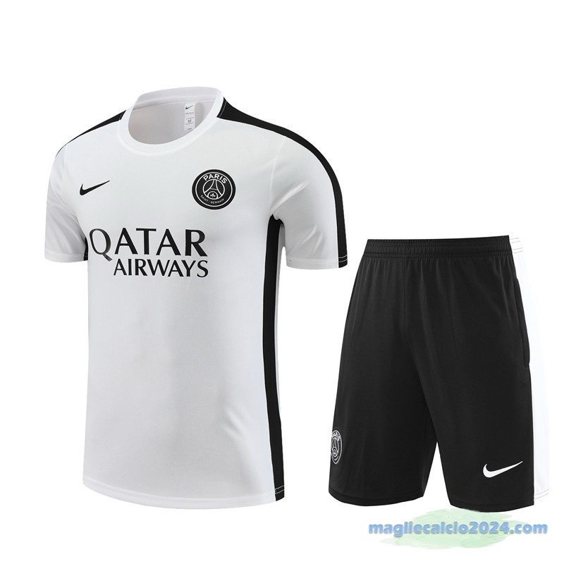 Formazione Set Completo Paris Saint Germain 2023 2024 Bianco Nero Poco Prezzo