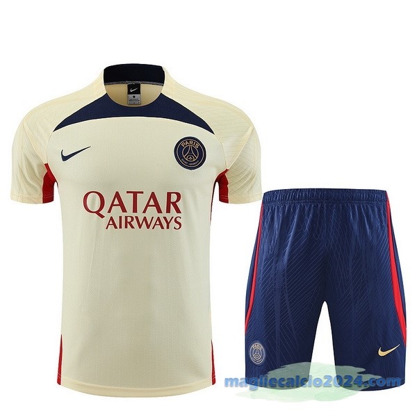 Formazione Set Completo Paris Saint Germain 2023 2024 Giallo Azul Poco Prezzo