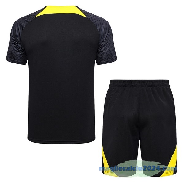 Formazione Set Completo Paris Saint Germain 2023 2024 Nero Giallo Poco Prezzo