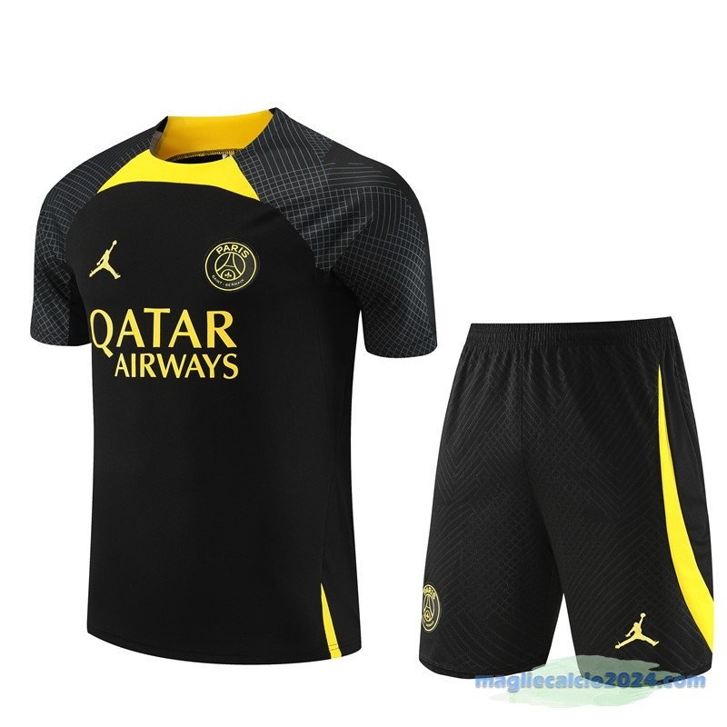 Formazione Set Completo Paris Saint Germain 2023 2024 Nero I Giallo Poco Prezzo