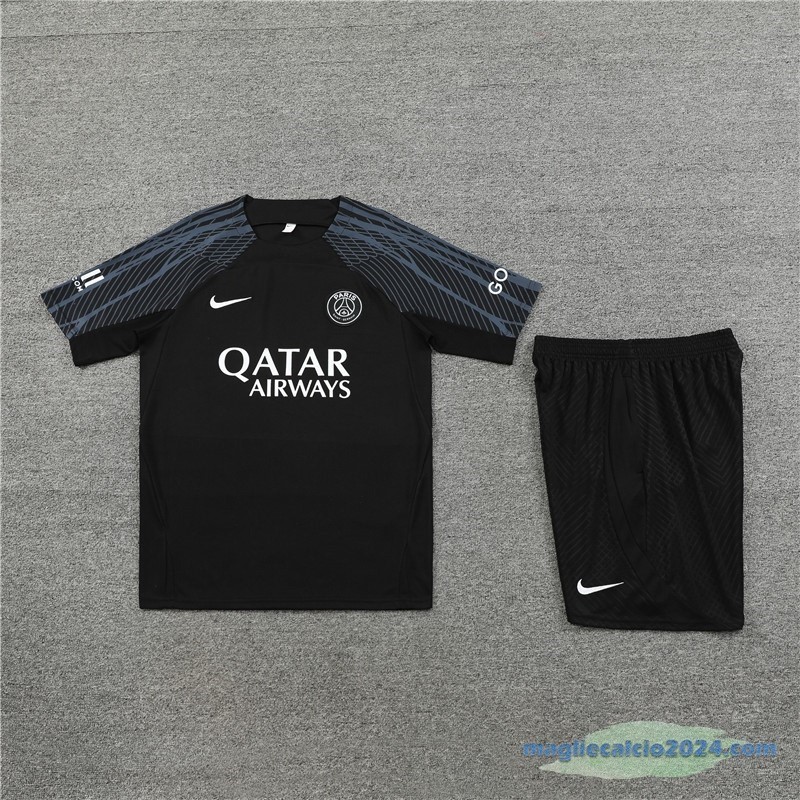 Formazione Set Completo Paris Saint Germain 2023 2024 Nero Poco Prezzo