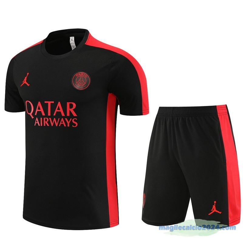 Formazione Set Completo Paris Saint Germain 2023 2024 Nero Rosso Poco Prezzo