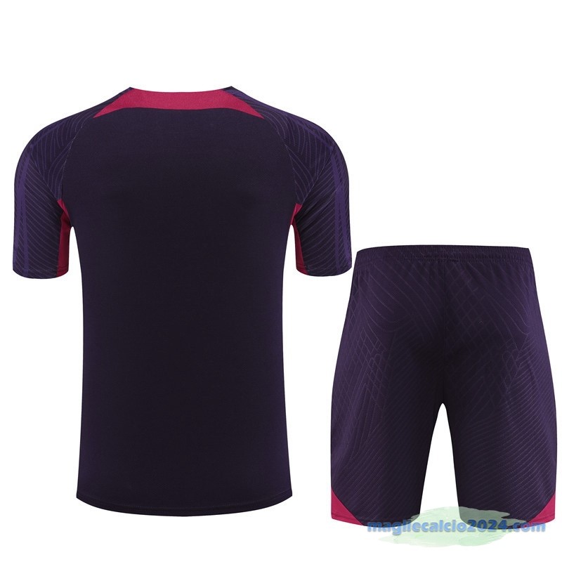 Formazione Set Completo Paris Saint Germain 2023 2024 Purpureo Navy Poco Prezzo