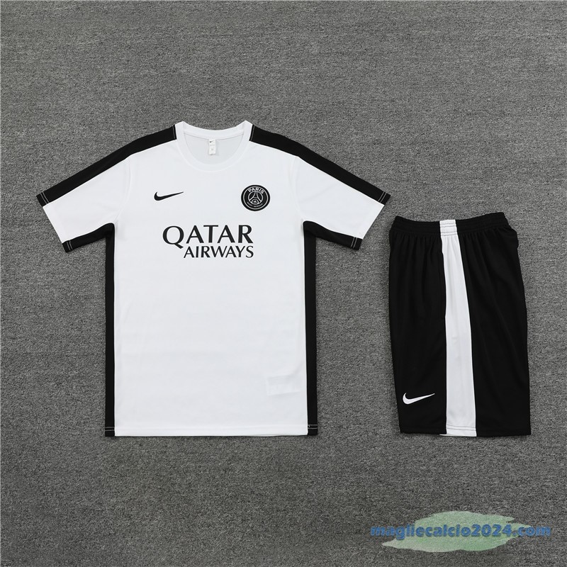Formazione Set Completo Paris Saint Germain Bambino 2023 2024 Bianco Nero Poco Prezzo