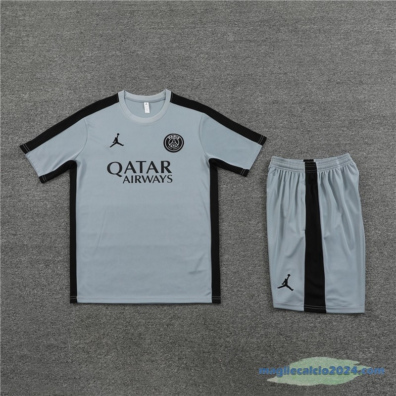 Formazione Set Completo Paris Saint Germain Bambino 2023 2024 Grigio I Nero Poco Prezzo