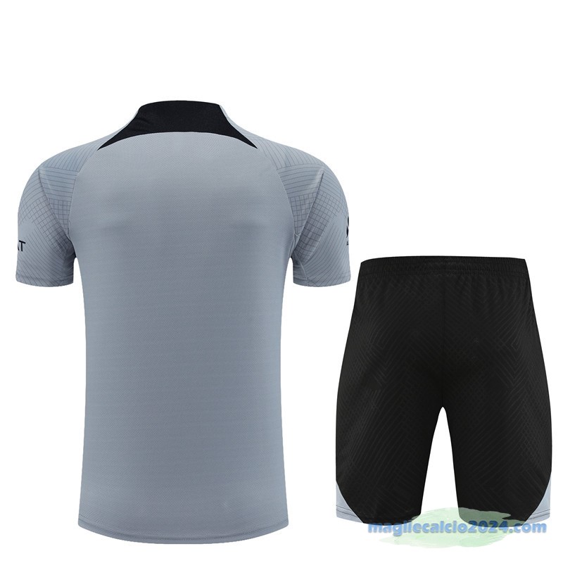 Formazione Set Completo Paris Saint Germain Bambino 2023 2024 Grigio Nero Poco Prezzo