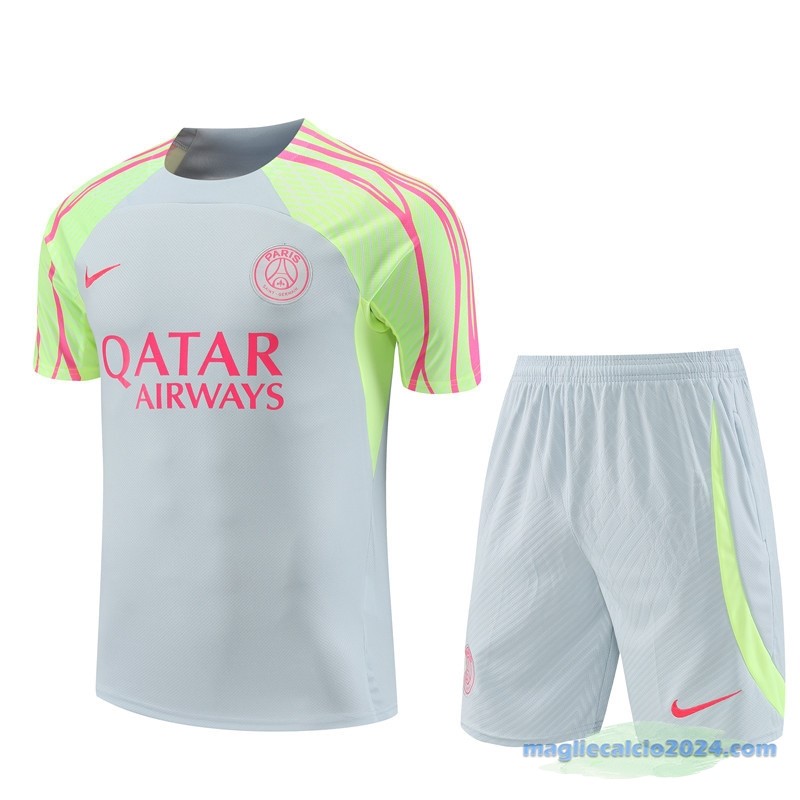 Formazione Set Completo Paris Saint Germain Bambino 2023 2024 Grigio Verde Poco Prezzo