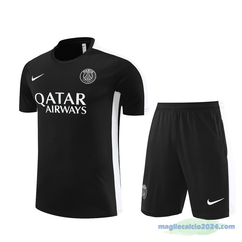 Formazione Set Completo Paris Saint Germain Bambino 2023 2024 Nero Bianco Poco Prezzo