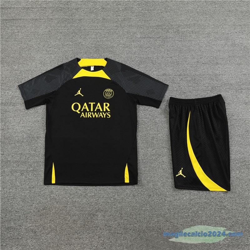 Formazione Set Completo Paris Saint Germain Bambino 2023 2024 Nero I Giallo Poco Prezzo