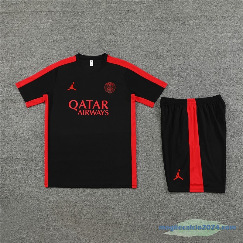 Formazione Set Completo Paris Saint Germain Bambino 2023 2024 Nero Rosso Poco Prezzo