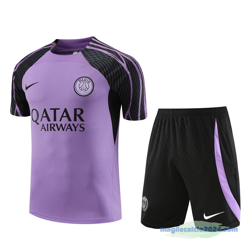 Formazione Set Completo Paris Saint Germain Bambino 2023 2024 Purpureo Nero Poco Prezzo