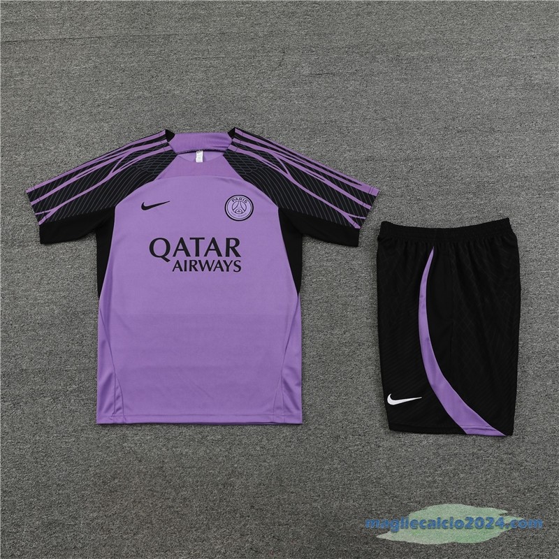 Formazione Set Completo Paris Saint Germain Bambino 2023 2024 Purpureo Nero Poco Prezzo