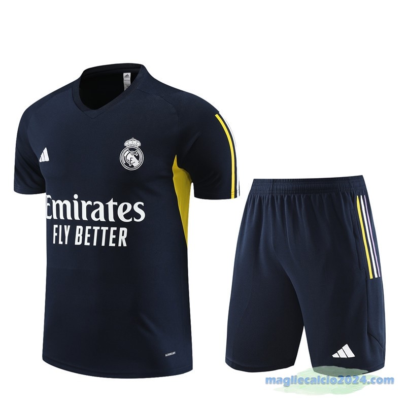 Formazione Set Completo Real Madrid Bambino 2023 2024 Azul Navy Giallo Poco Prezzo