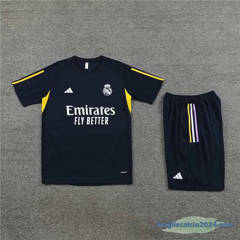 Formazione Set Completo Real Madrid Bambino 2023 2024 Azul Navy Giallo Poco Prezzo