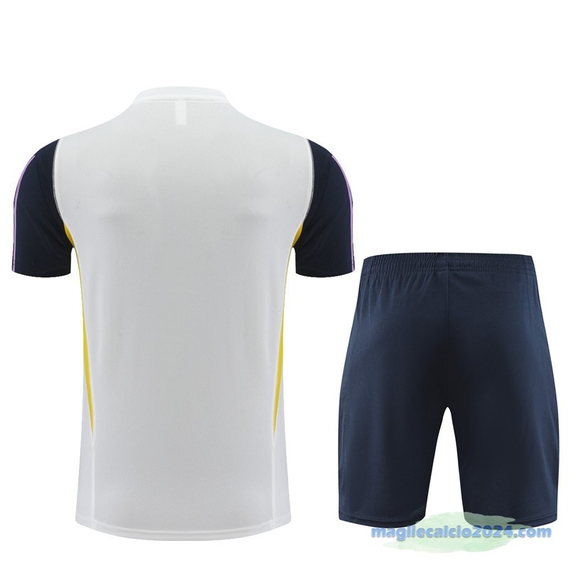 Formazione Set Completo Real Madrid Bambino 2023 2024 Bianco I Azul Navy Poco Prezzo